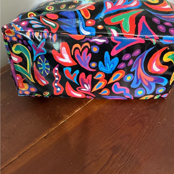 Consuela Red and Pink Artistic Shoulder Bag - Picture 3 of 4